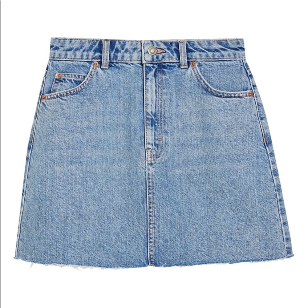Topshop MOTO Mini Denim Skirt Sz 6